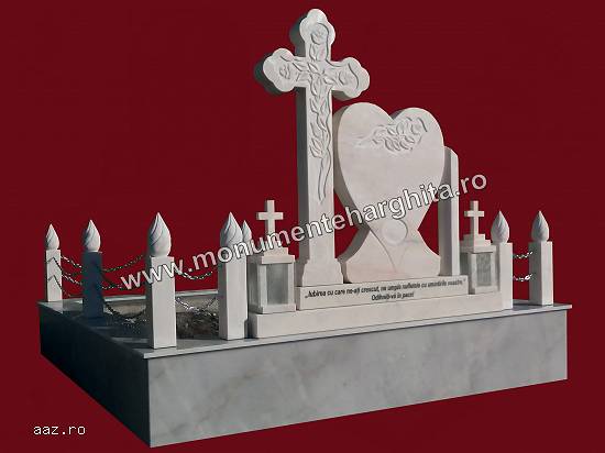 Monument funerar cruci granit