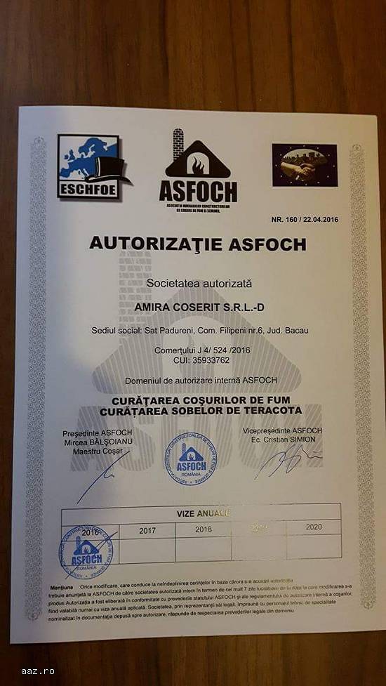 Cosar autorizat Bacau