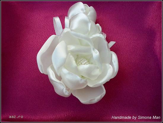 Accesoriu pentru par mirese cu flori satin