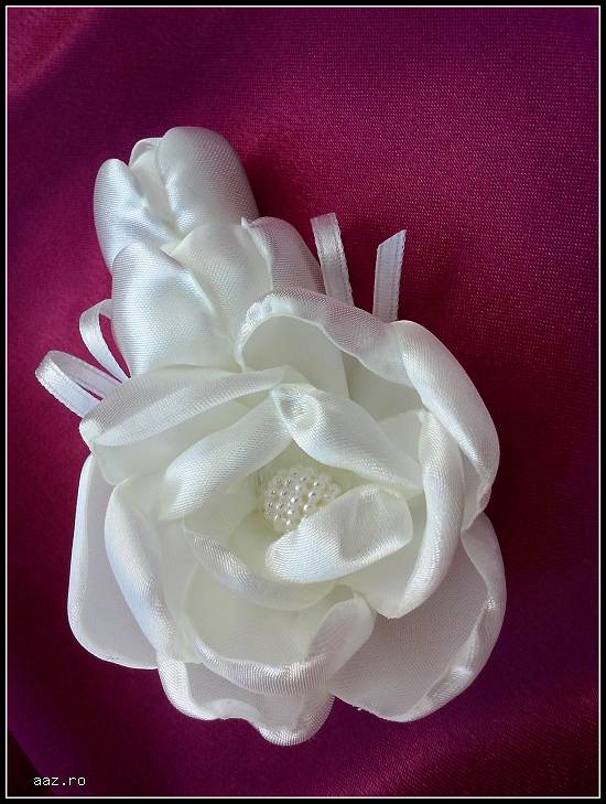 Accesoriu pentru par mirese cu flori satin