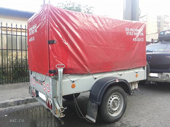 Inchiriez remorca auto,  1 ax,  750 kg,  45 lei/zi