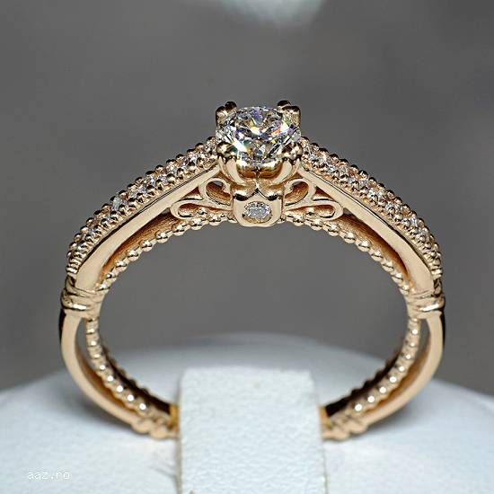 Inel de logodna model verragio din aur cu diamante 636DIDI