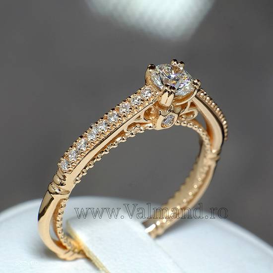 Inel de logodna model verragio din aur cu diamante 636DIDI