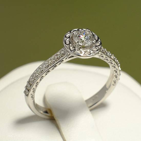 Inel de logodna din aur sau platina cu diamante 122611DIDI