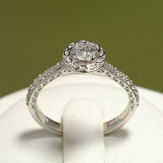 Inel de logodna din aur sau platina cu diamante 122611DIDI