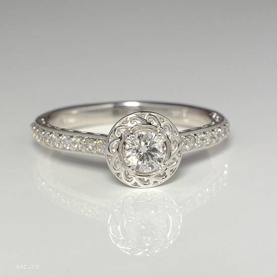 Inel de logodna din aur sau platina cu diamante 122611DIDI