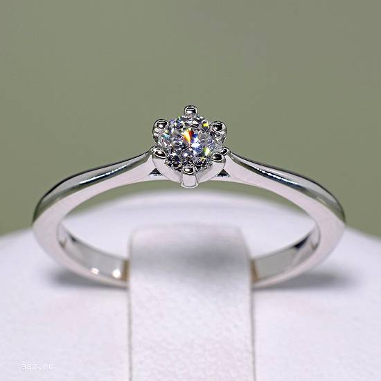 Inel de logodna din aur cu diamant 013