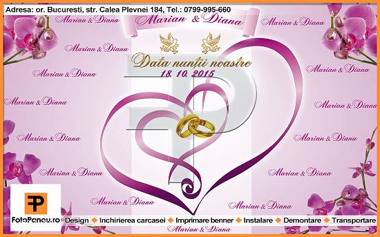 baner ,  foto panou ,  foto stand pentru nunta