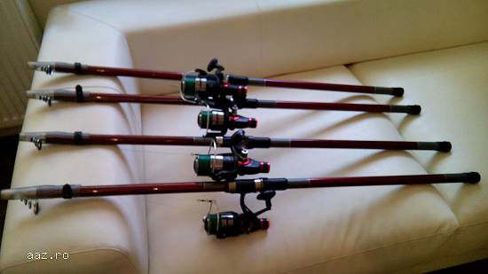 Lansete crap King-Allround 360/4 cu Mulinete GR/5000-Set 3 Buc.