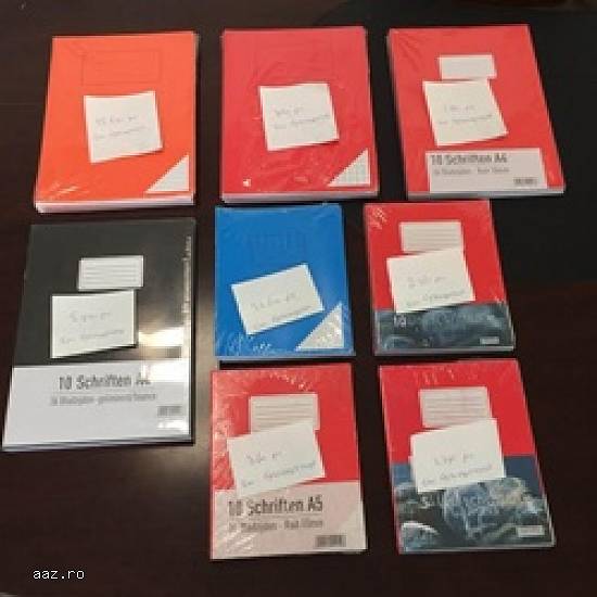 vand stoc de caiete a4 si a5  ,  18 file