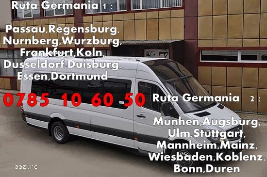 TRANSPORT PERSOANE ROMANIA-GERMANIA ( TUR-RETUR)