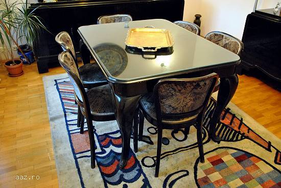 Set mobila veche eleganta sufragerie,  lemn masiv