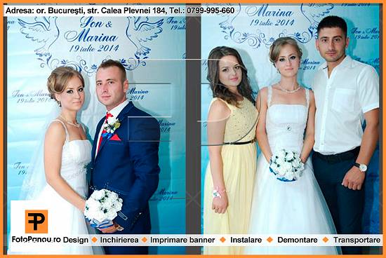 Foto panou va servi drept cel mai deosebit Decoratiuni/Aranjamente/Amenajari pentru ceremonii si eve