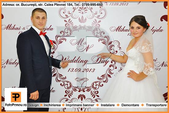 Foto panou va servi drept cel mai deosebit Decoratiuni/Aranjamente/Amenajari pentru ceremonii si eve