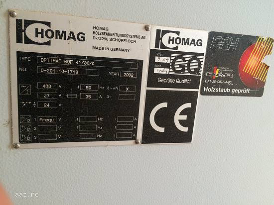 Utilaj Fabricare Mobila/Usi/Ferestre Homag OPTIMAT BOF41/30/k