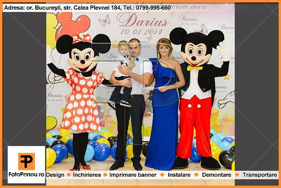Panou foto cu banner personalizat special pentru petrecerea micutului tau fie ca e aniversare,  bote