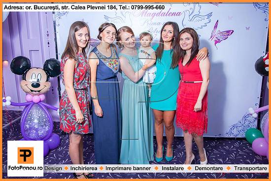 Panou foto cu banner personalizat pentru nunta,  botez,  aniversare