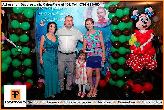 Panou foto cu banner personalizat pentru nunta,  botez,  aniversare