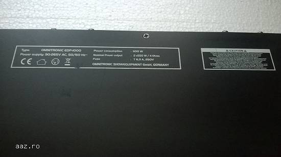 Vand amplificator audio 2 x 550 w RMS