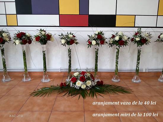 Aranjamente florale nunti botezuri cununii