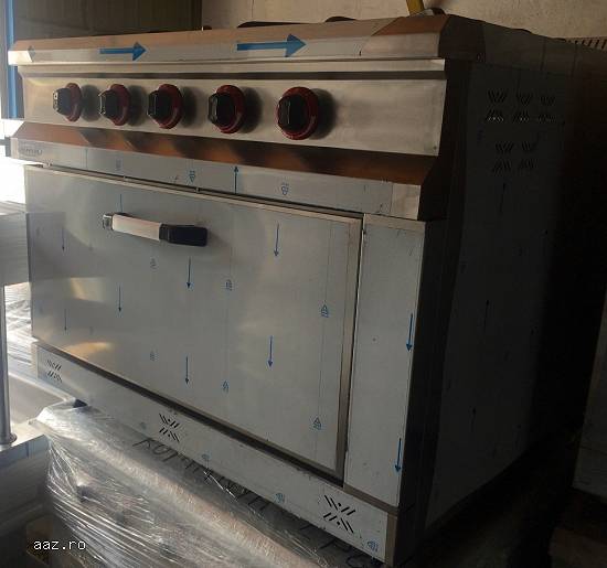 Aragaz profesional 4 ochiuri si cuptor