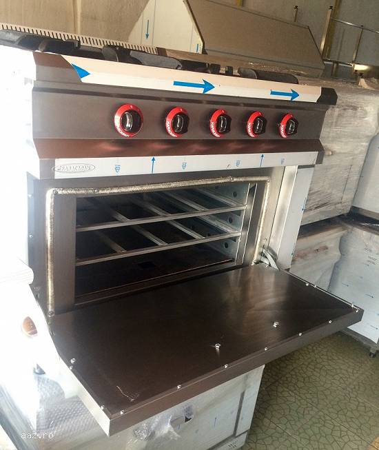 Aragaz profesional 4 ochiuri si cuptor