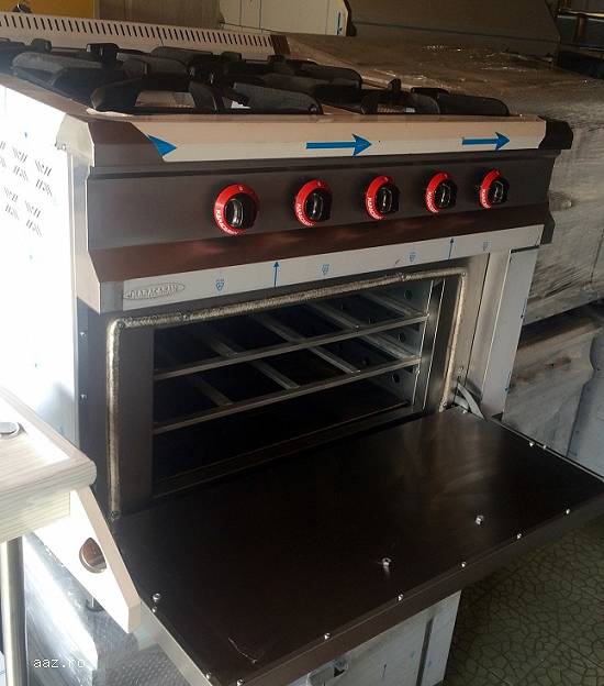 Aragaz profesional 4 ochiuri si cuptor