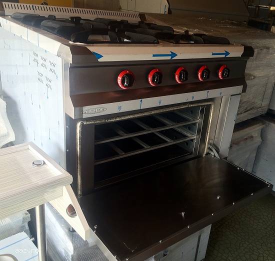 Aragaz profesional 4 ochiuri si cuptor