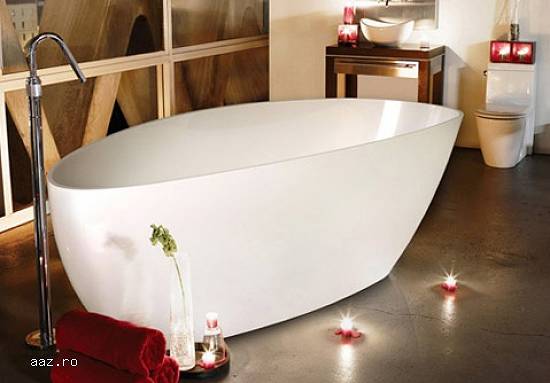 cazi de baie compozit marmura freestanding