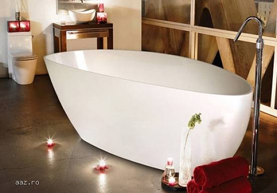 cazi de baie compozit marmura freestanding