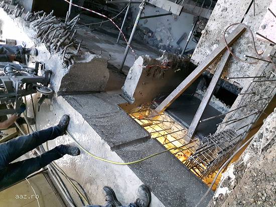 Taiere beton cu fir diamantat