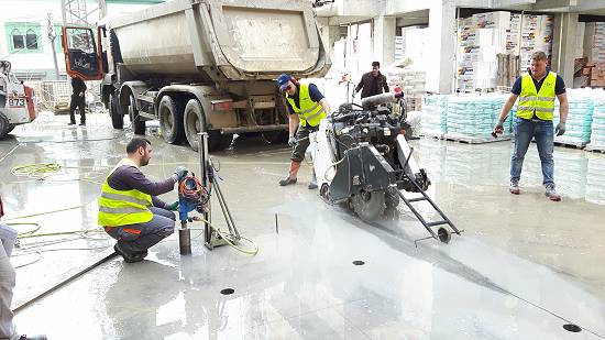 Taiere beton cu disc diamantat