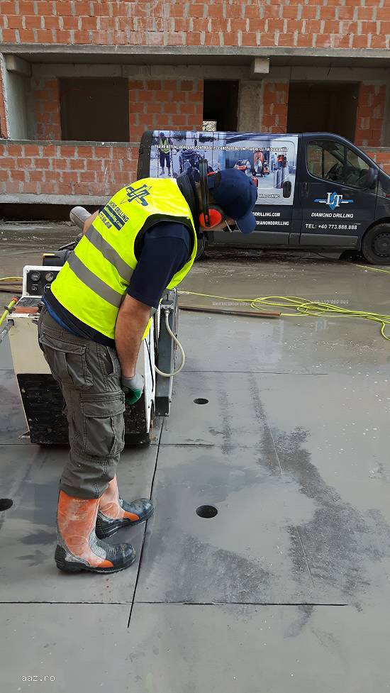 Taiere beton cu disc diamantat