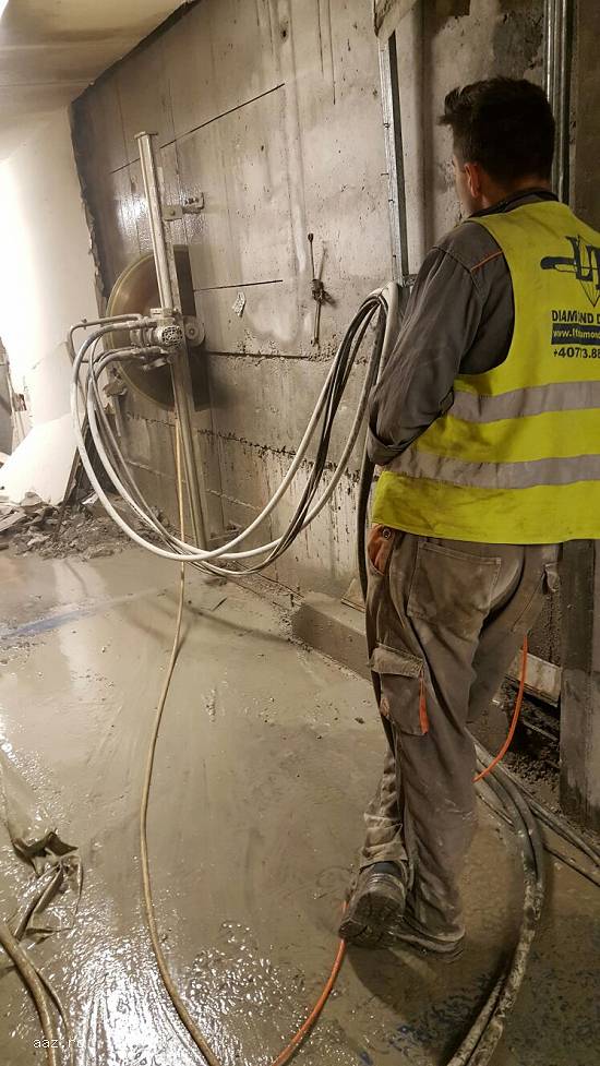 Taiere beton cu disc diamantat