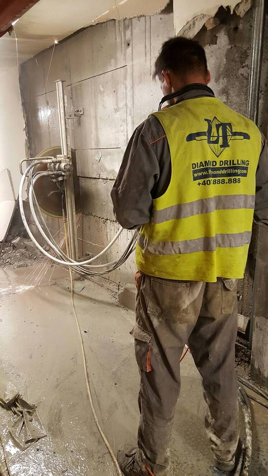 Taiere beton cu disc diamantat