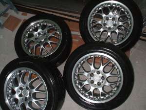 4 jante aliaj 16" + 4 cauciucuri+prezoane 260 euro