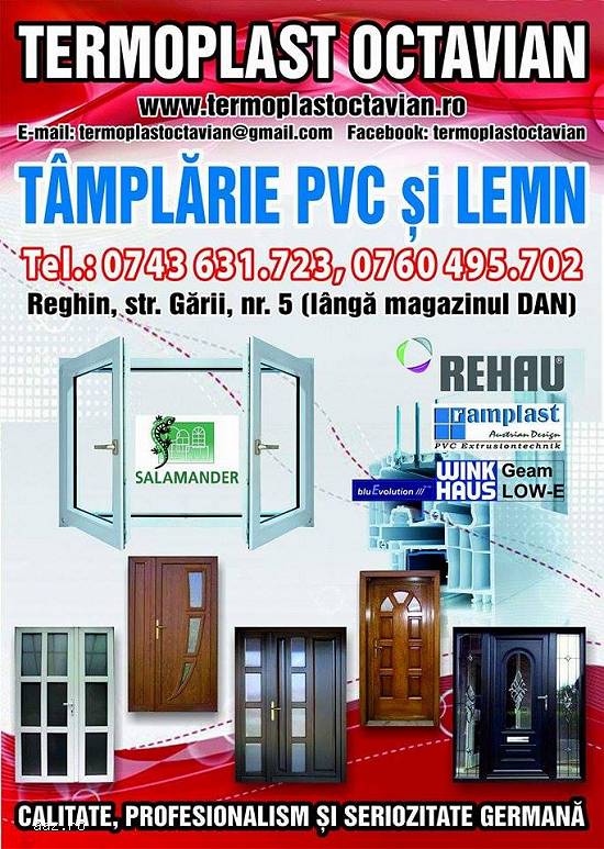 Tamplarie PVC si lemn (masiv si stratificat)