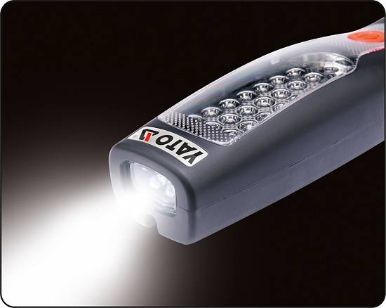 Lampa led portabila cu acumulator.