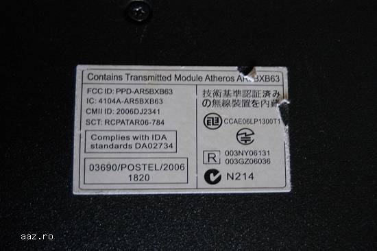 ACER Aspire 5100 defect - vânzare pentru dezmembrare/piese schimb