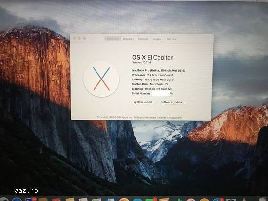 15 inch MacBook Pro Retina i7 2.8GHz 16GB RAM 512GB SSD
