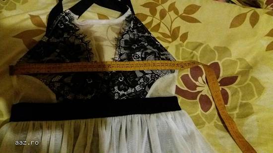 Rochie alb-negru de ocazie