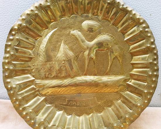 Farfurie decorativa antica din cupru ER244