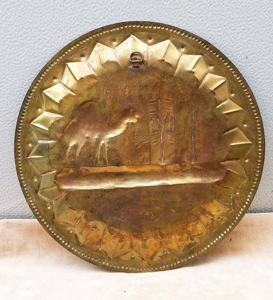 Farfurie decorativa antica din cupru ER245