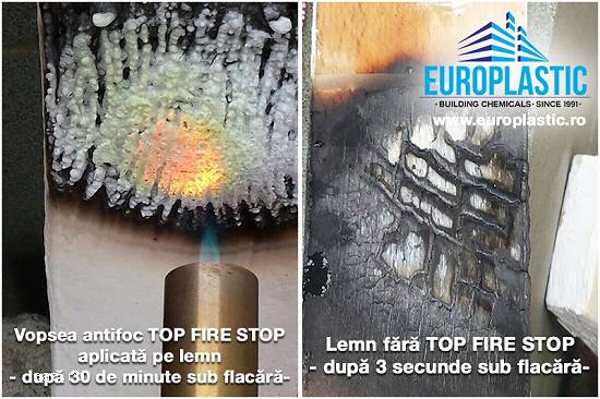 Vopsea antifoc pentru lemn Top Fire Stop