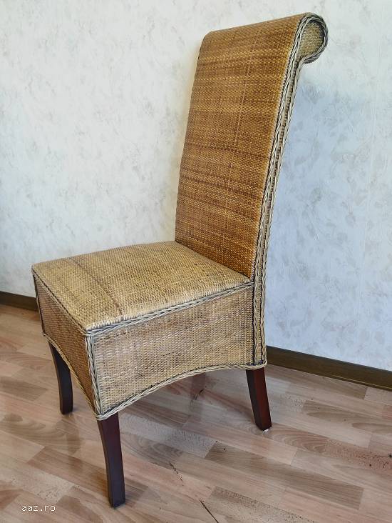 5835 Scaun Ratan natural cu Picioare Colonial Indonezia