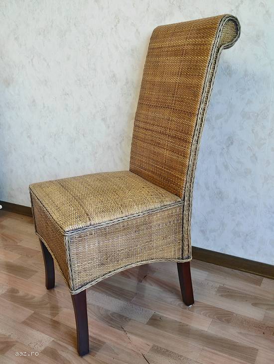 5835 Scaun Ratan natural cu Picioare Colonial Indonezia