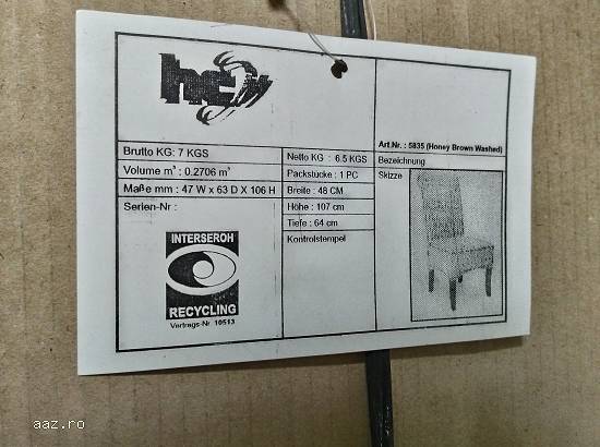 5835 Scaun Ratan natural cu Picioare Colonial Indonezia