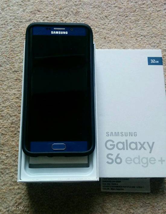 Samsung S6 Edge Plus Black 32GB - Garantie Vodafone - Husa Spigen