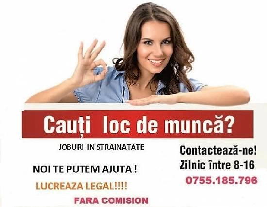 ANGAJAM MUNCITORI STRAINATATE fara taxe transport cazare gratuit