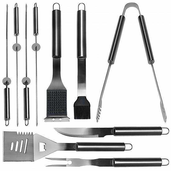 Set ustensile inox pentru gratar